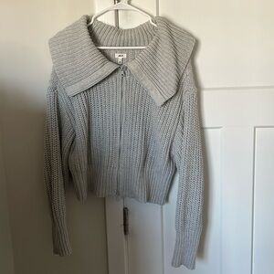 Aerie knit zip up sweater